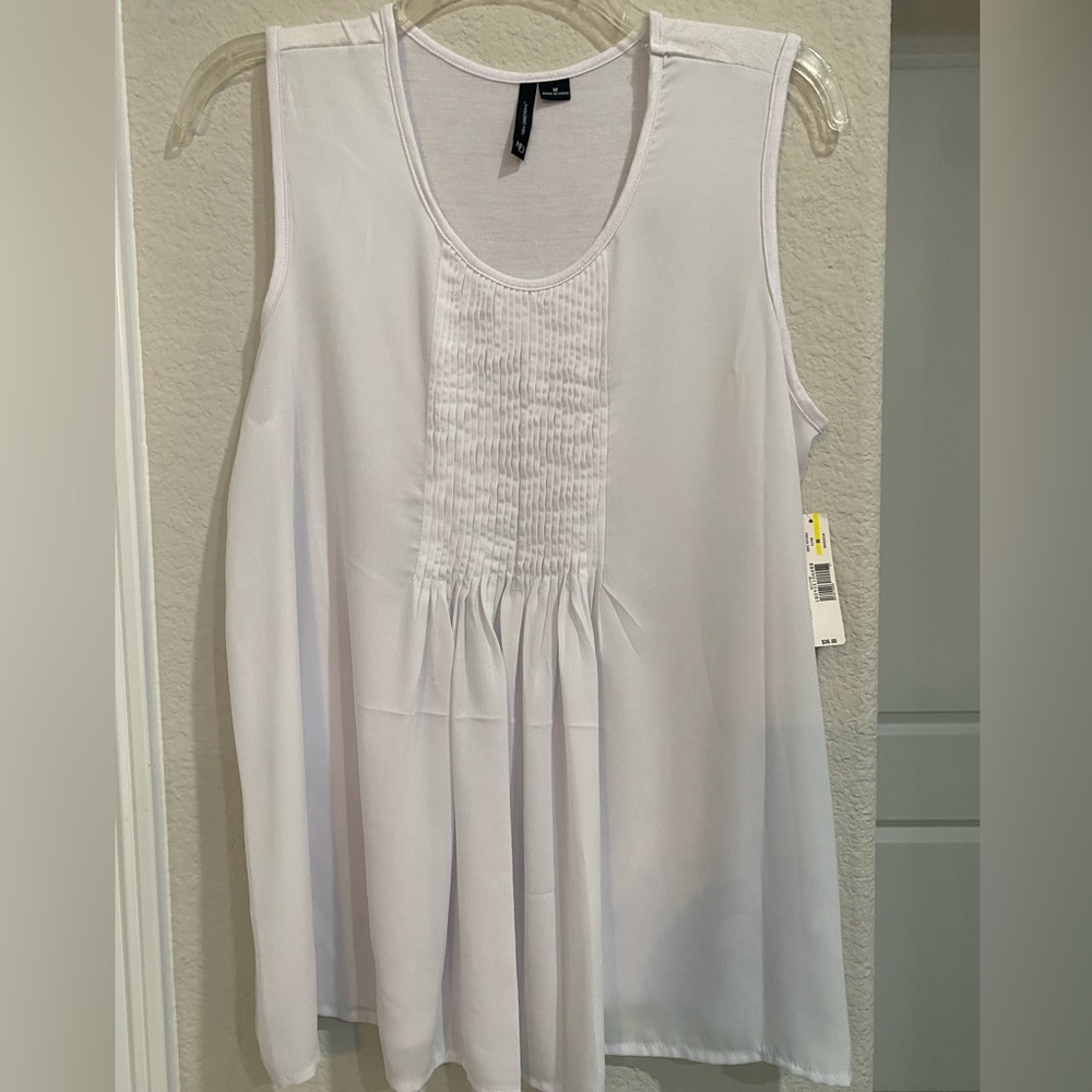 NWT New Directions M White Blouse
